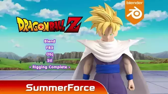 Son Gohan Super Saiyan - Dragonball Z 3D model