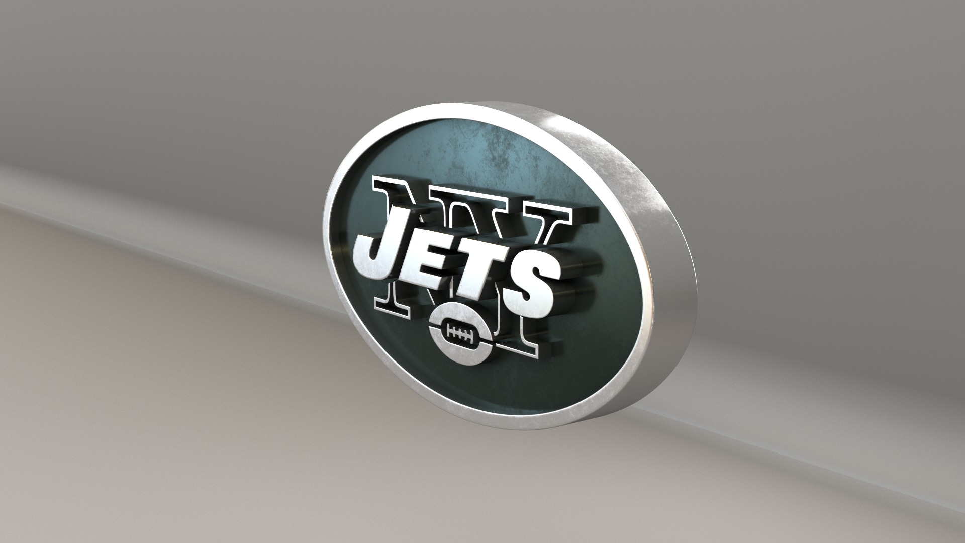 NFL New York Jets Logo 3D model_5