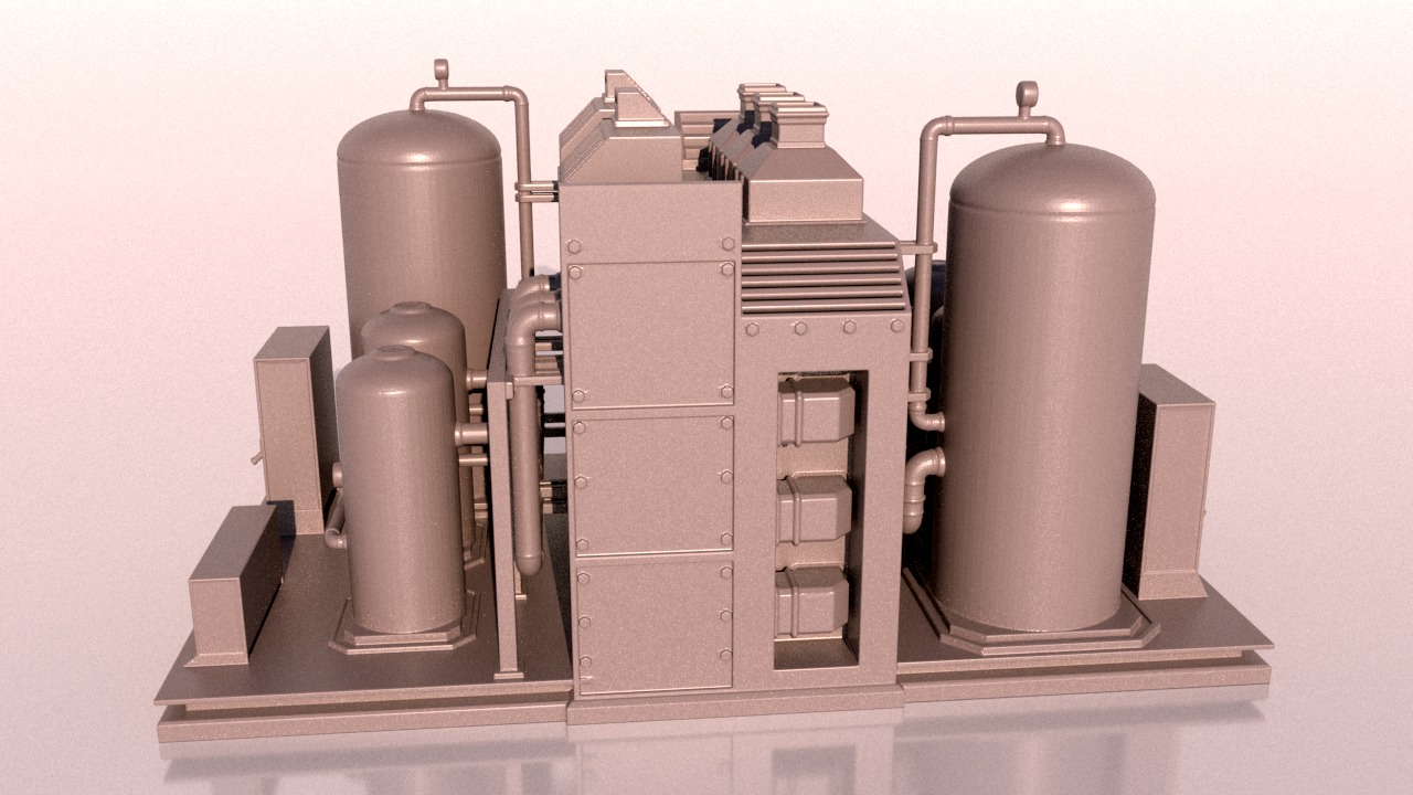 Oil plant facilities 3D print model_2