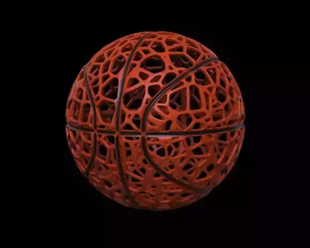 Basketball in Voronoi geometry - for 3D Print