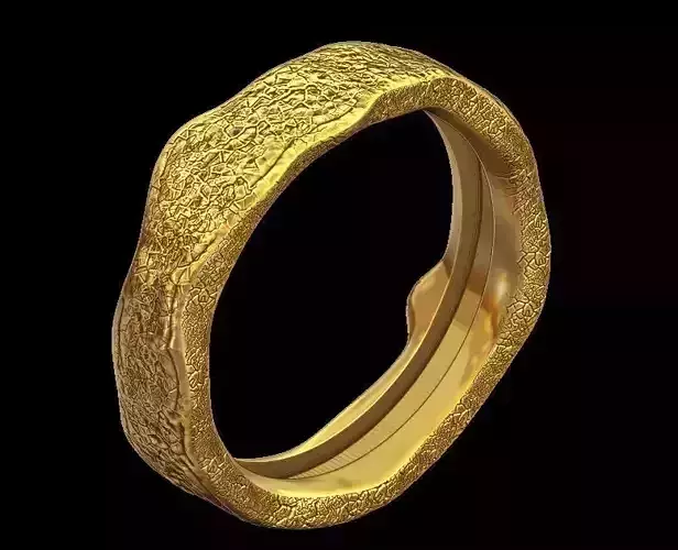 Organic Form Textured Ring 