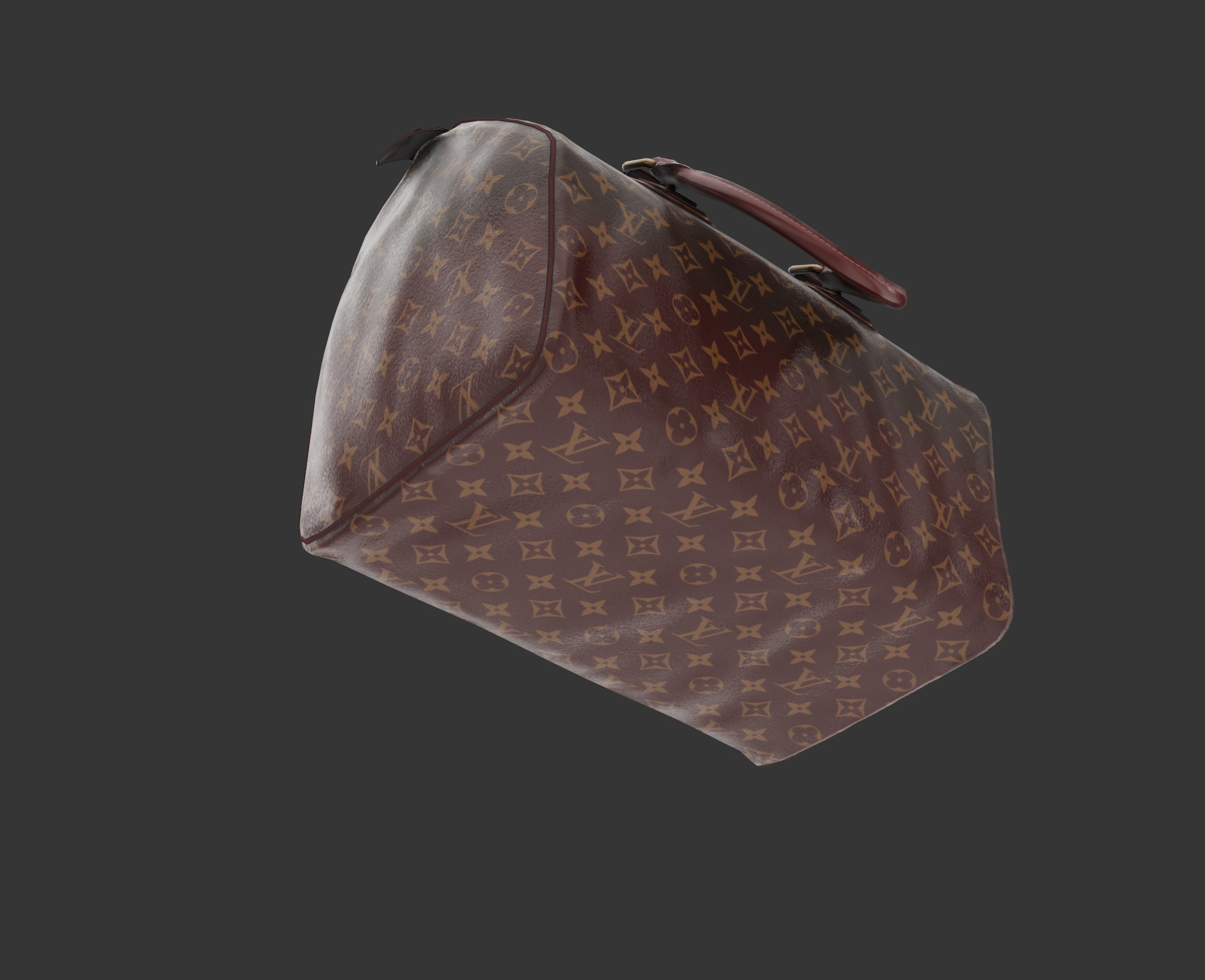 Louis Vuitton Damaged Bag Low-poly 3D model_7
