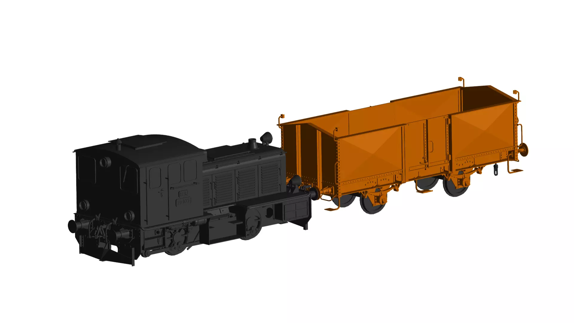 Freight locomotive 3D model