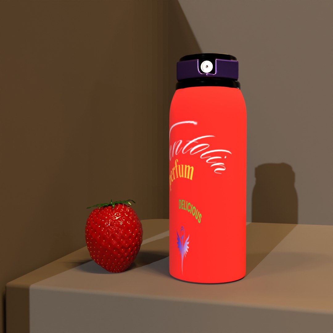 Strawberry-Themed Perfume Bottle 3D Model 3D model_17