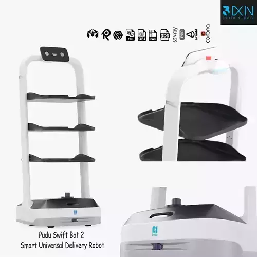  Universal Delivery Robot Pudu Swift Bot 2 Smart 3D model