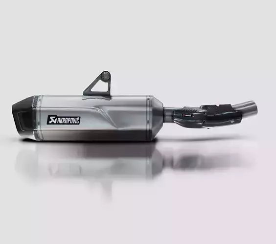 Akrapovic Slip-On Exhaust Low-poly 3D model