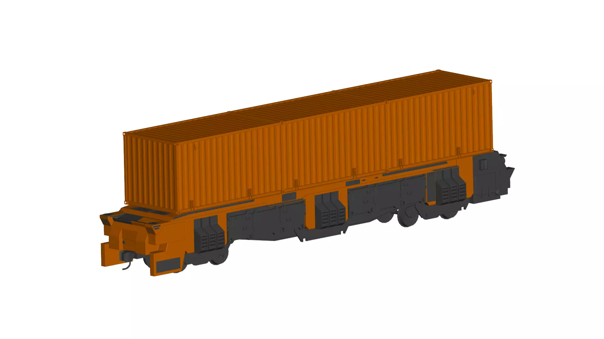 Freight train 3D model_0