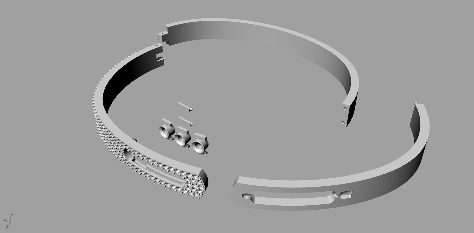 Messika Bracelet Jewelry Gold 3D print model_6