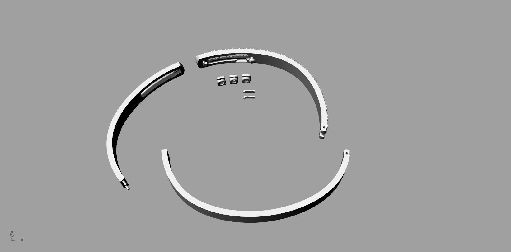 Messika Bracelet Jewelry Gold 3D print model_5