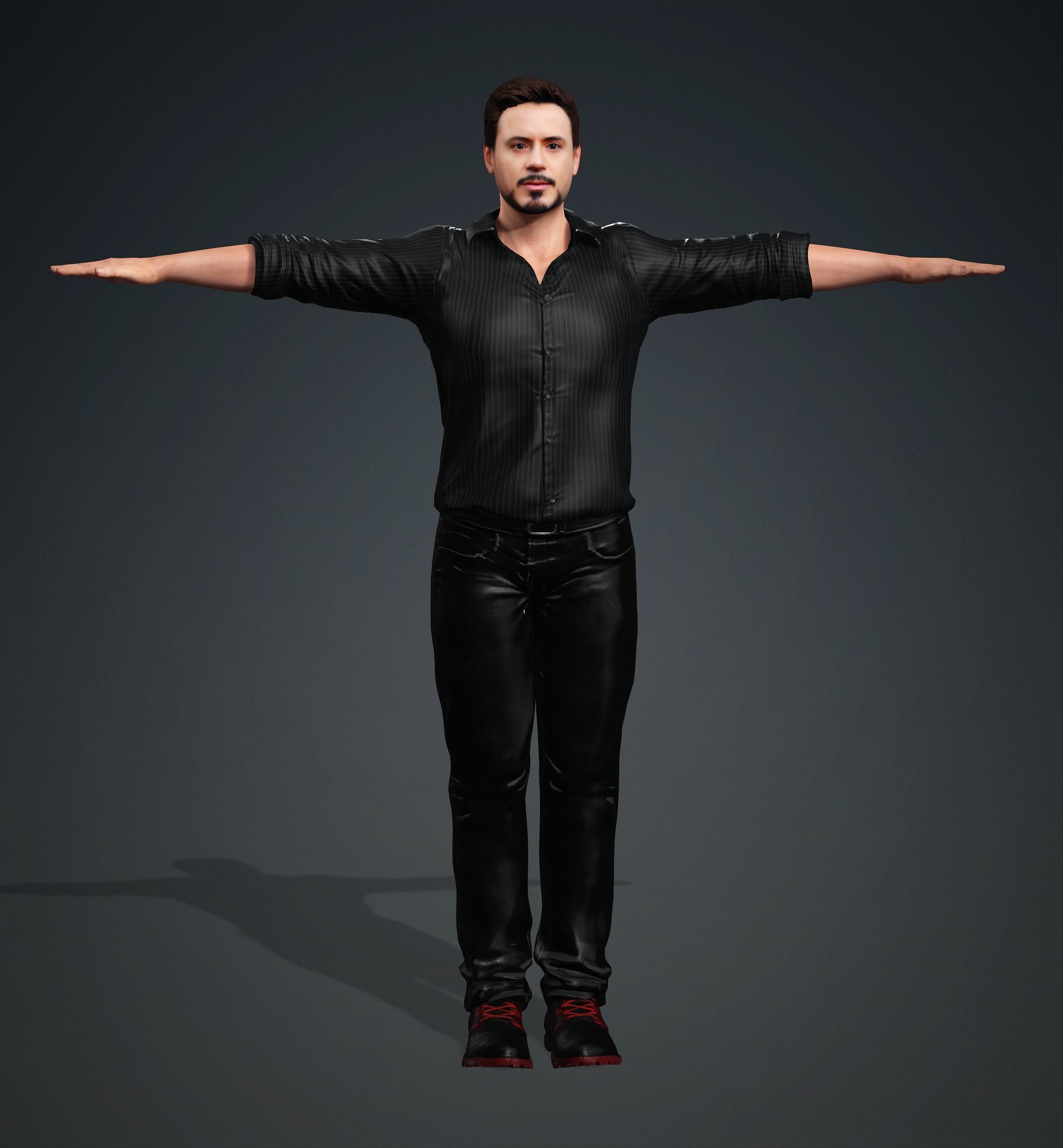 Robert Downey Jr Low-poly 3D model_8