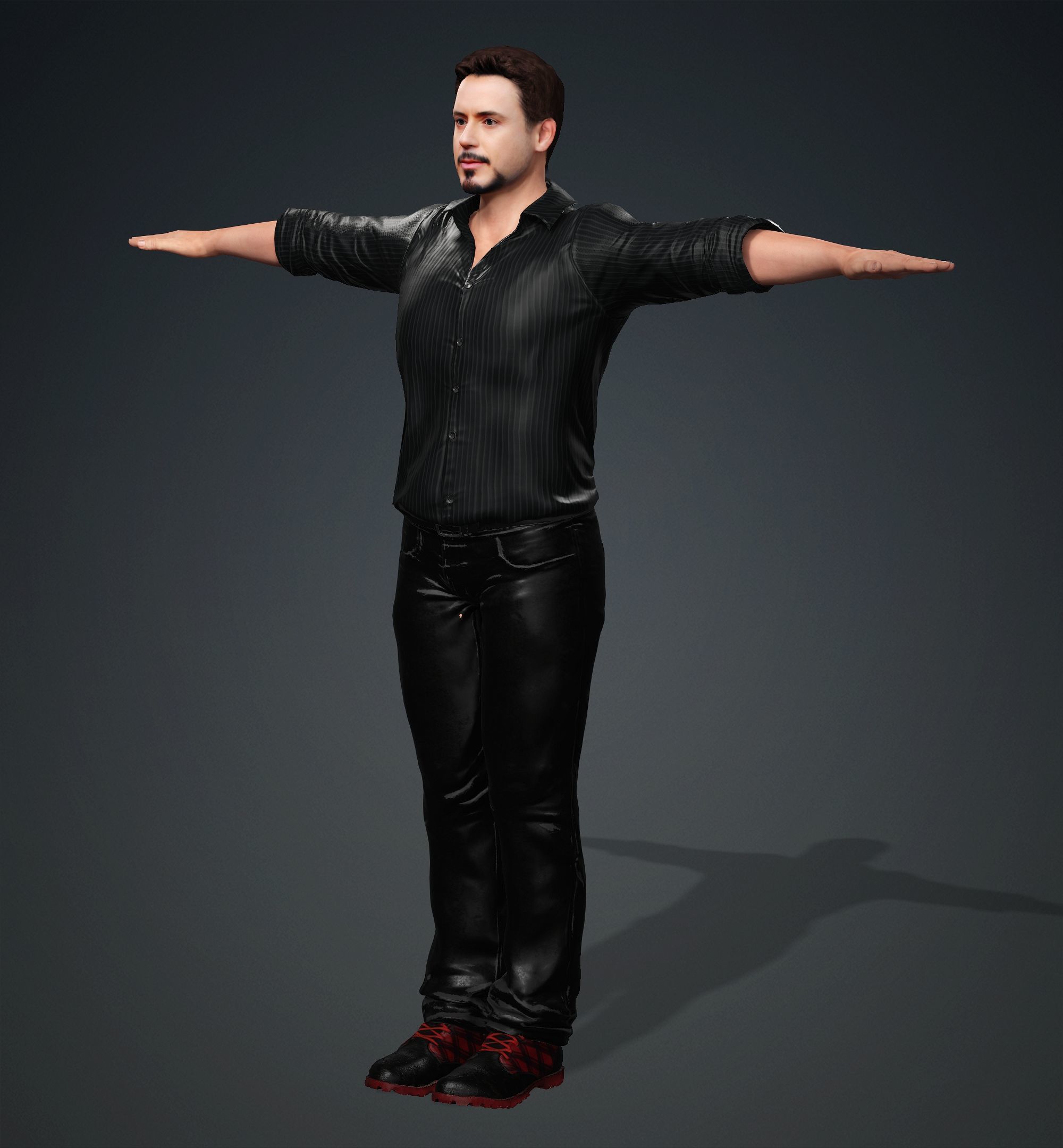 Robert Downey Jr Low-poly 3D model_1