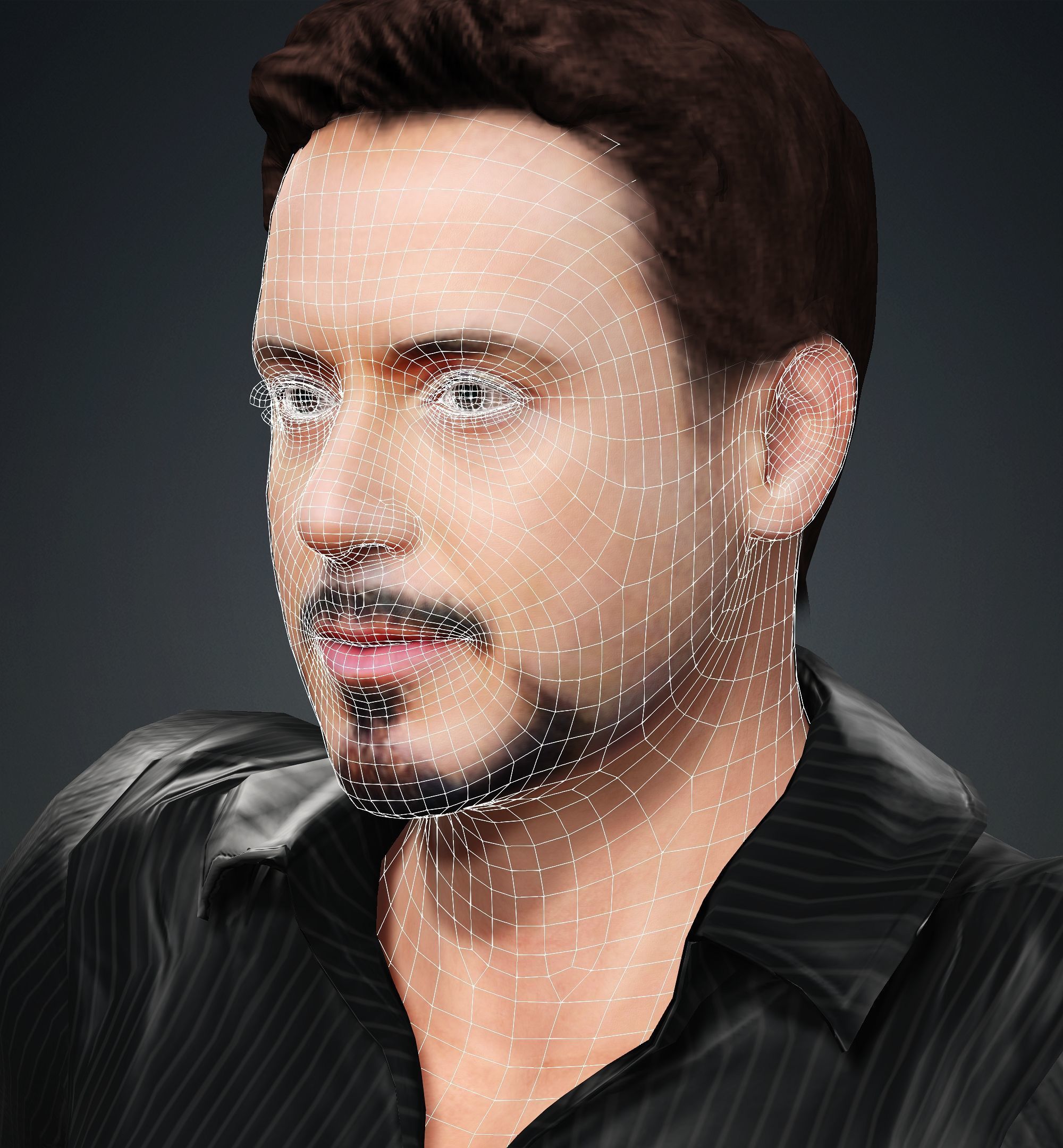 Robert Downey Jr Low-poly 3D model_17
