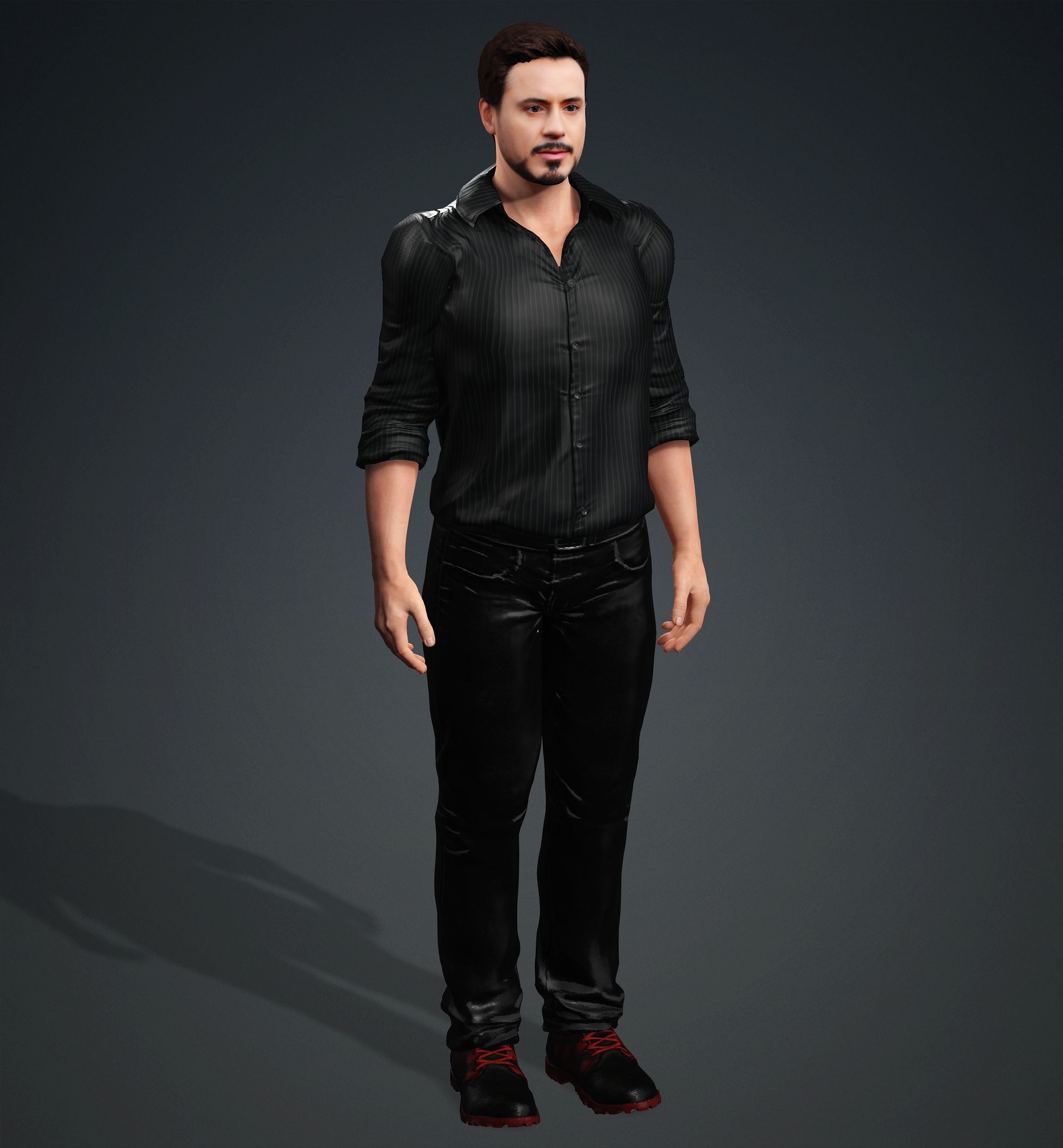 Robert Downey Jr Low-poly 3D model_11