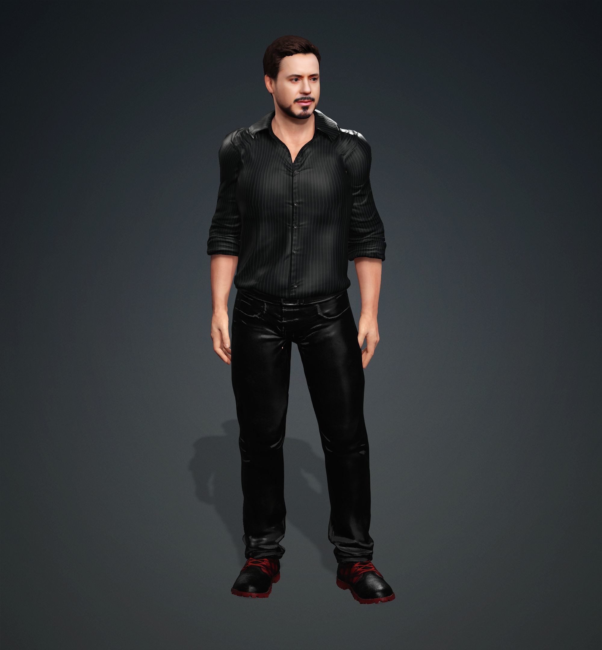 Robert Downey Jr Low-poly 3D model_12