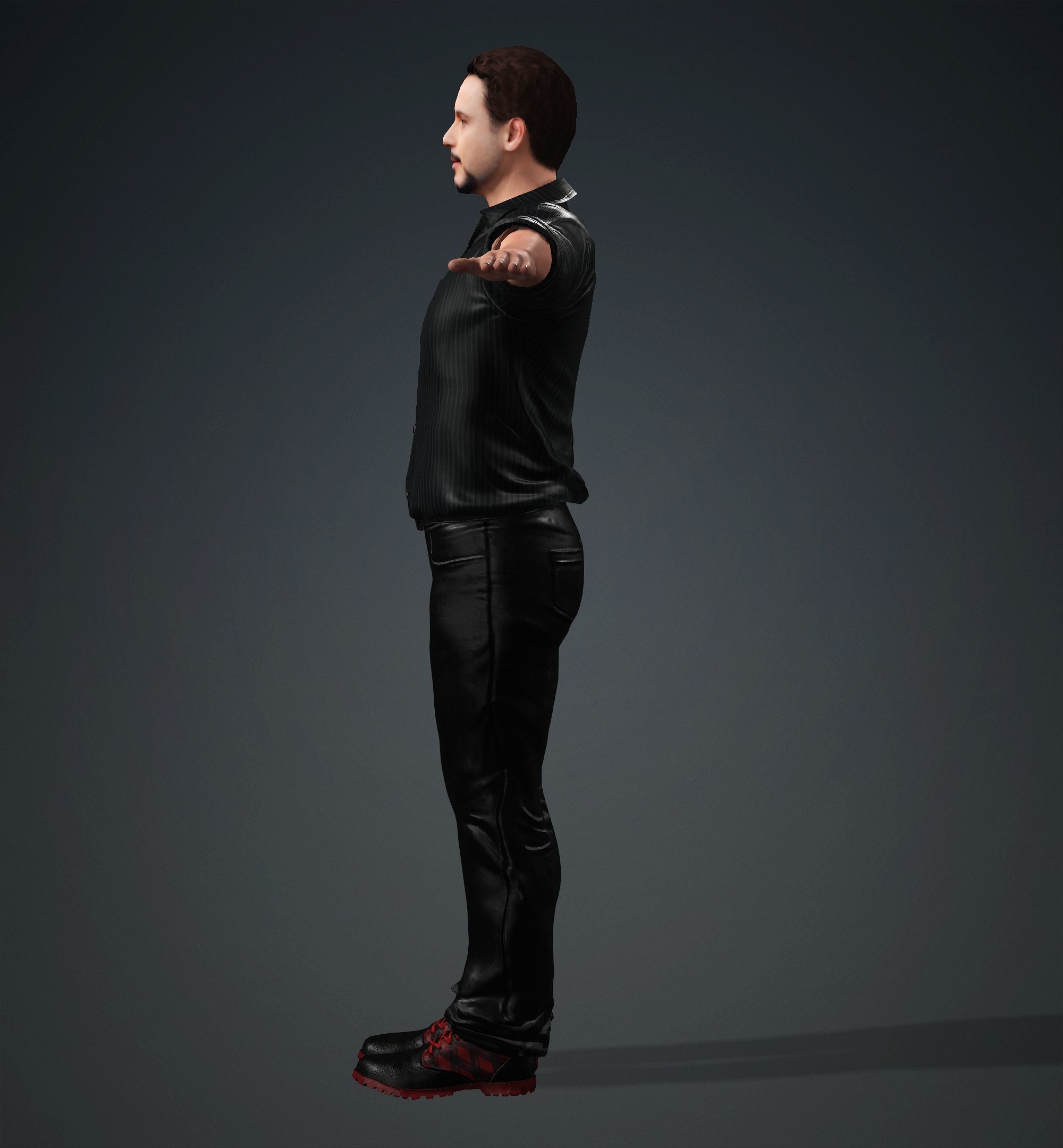 Robert Downey Jr Low-poly 3D model_2