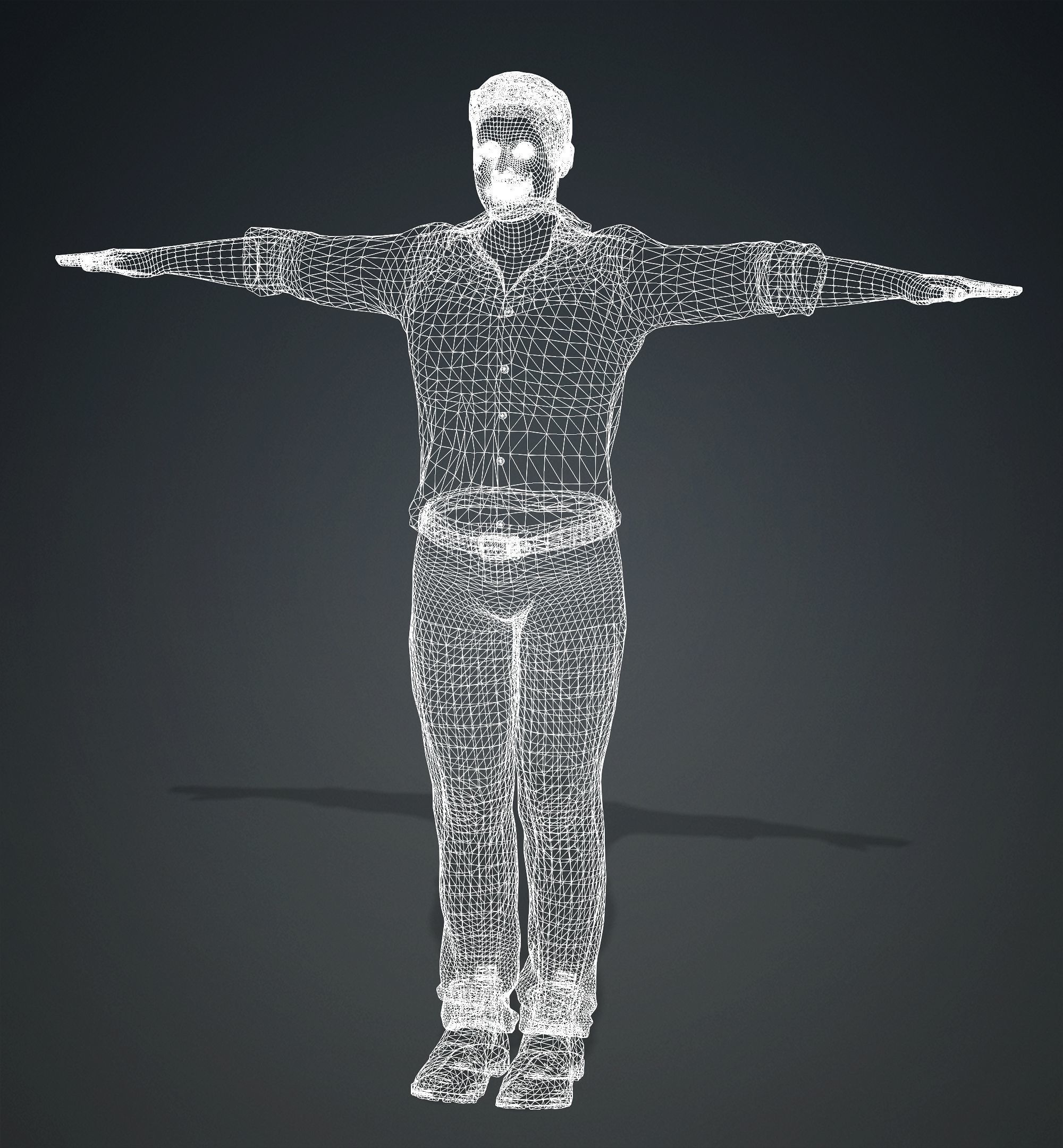 Robert Downey Jr Low-poly 3D model_15