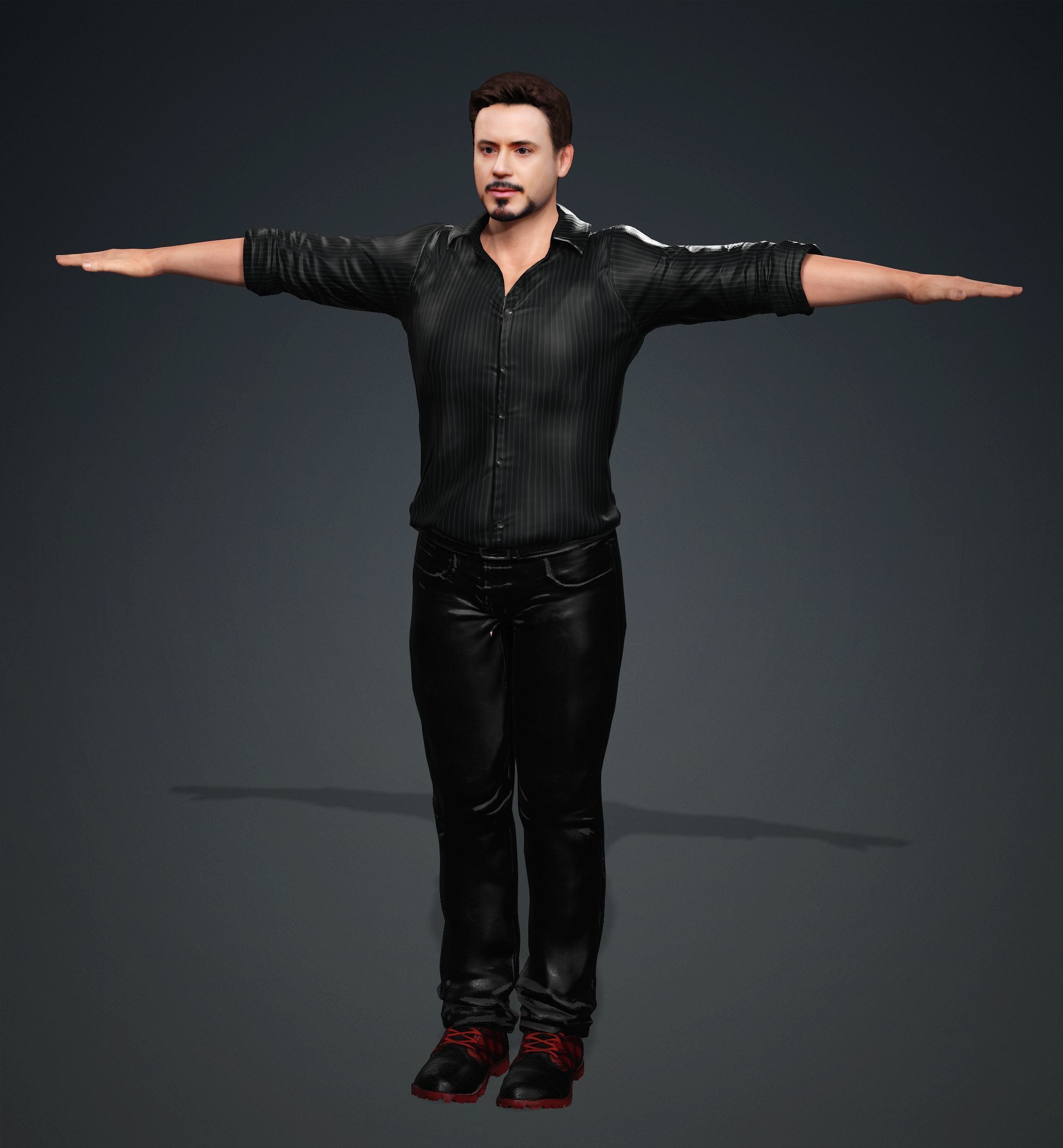 Robert Downey Jr Low-poly 3D model_14