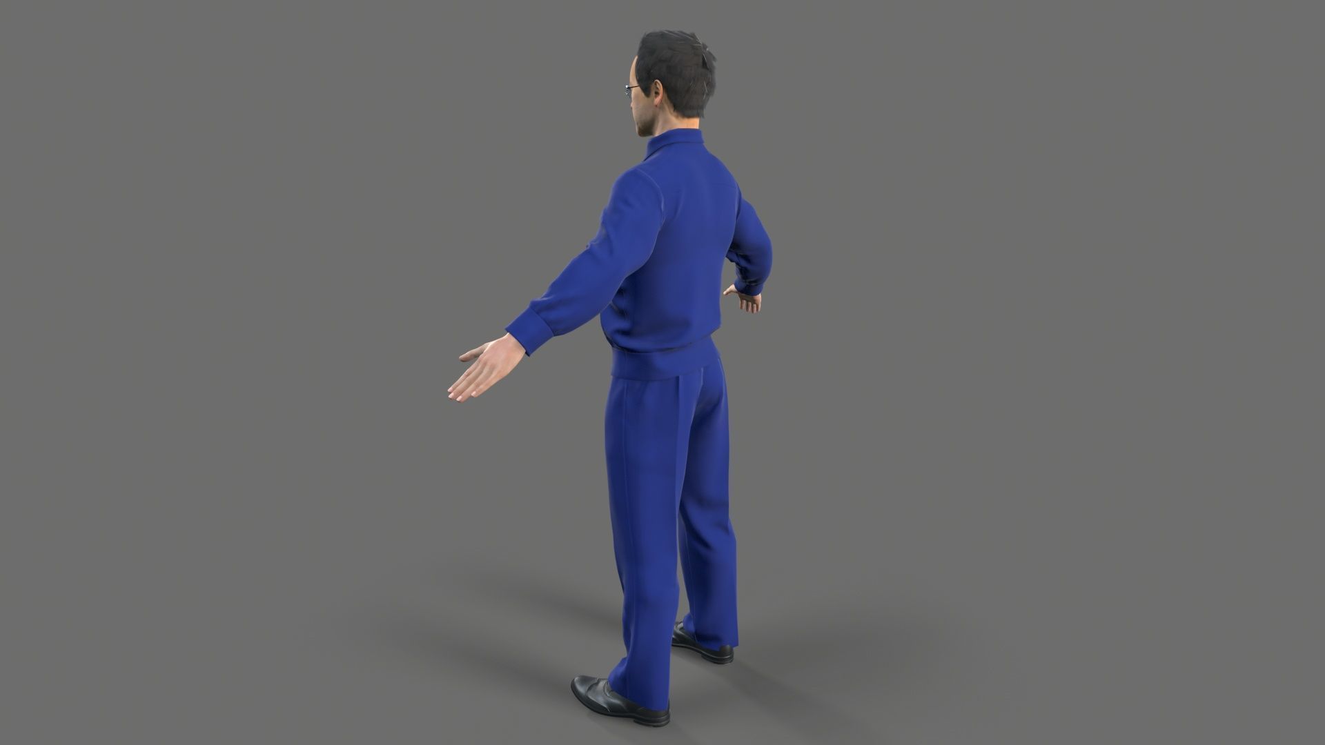 Worker Character  Low-poly 3D model_2