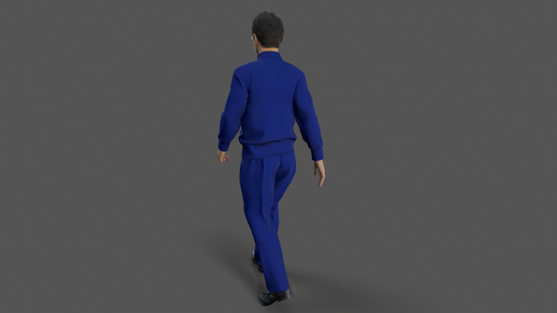 Worker Character  Low-poly 3D model_7