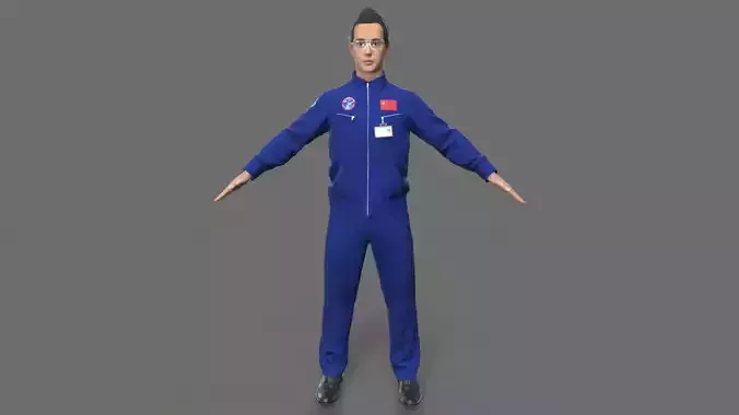 Worker Character  Low-poly 3D model
