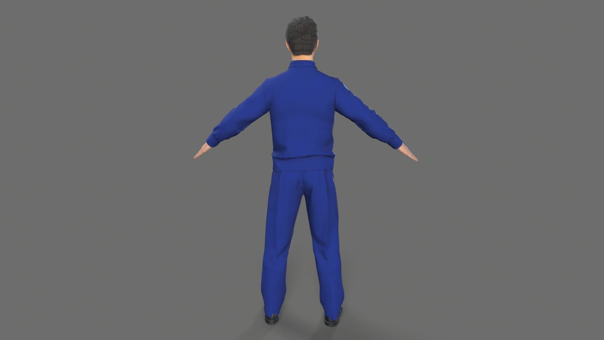 Worker Character  Low-poly 3D model_3
