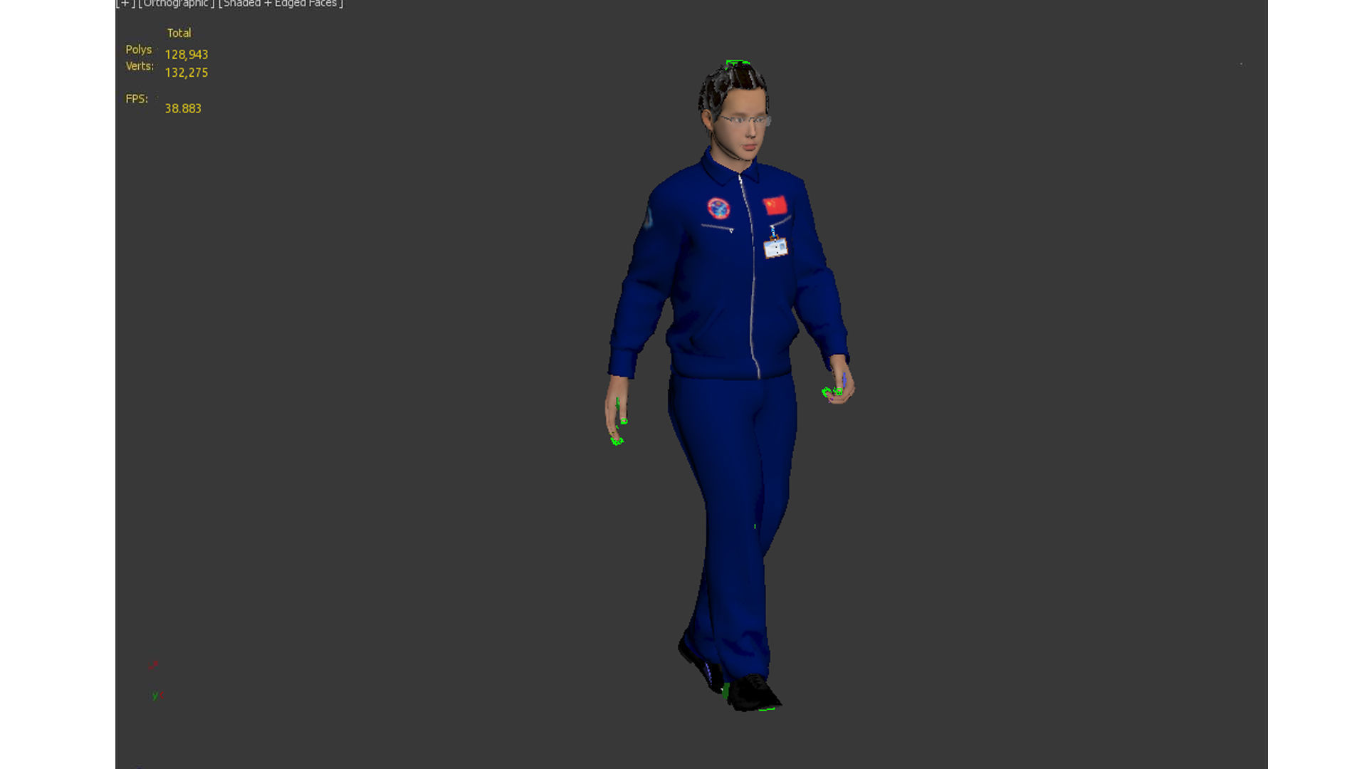 Worker Character  Low-poly 3D model_17