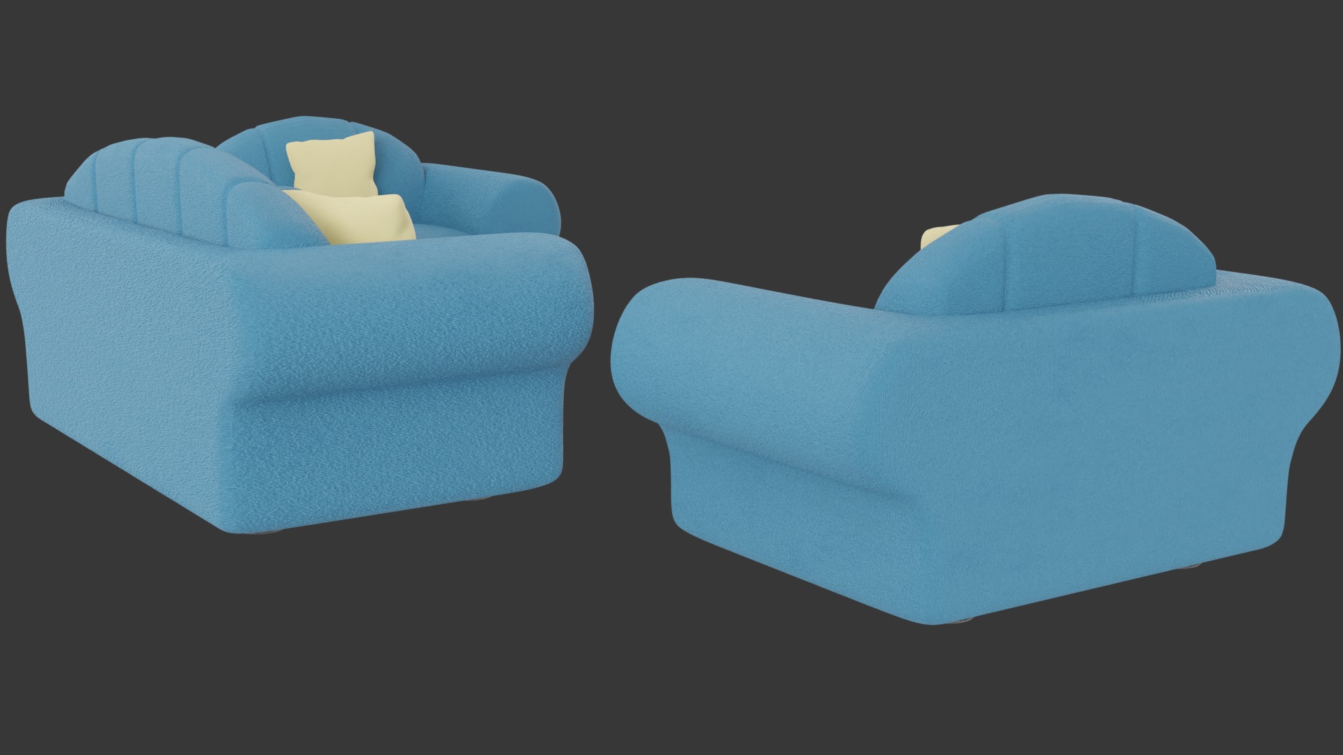 Sofa Set 3D model_6