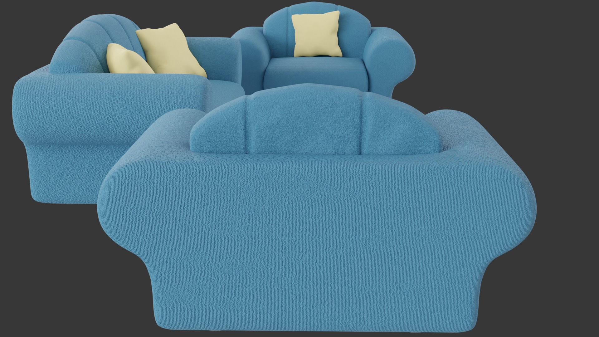 Sofa Set 3D model_7