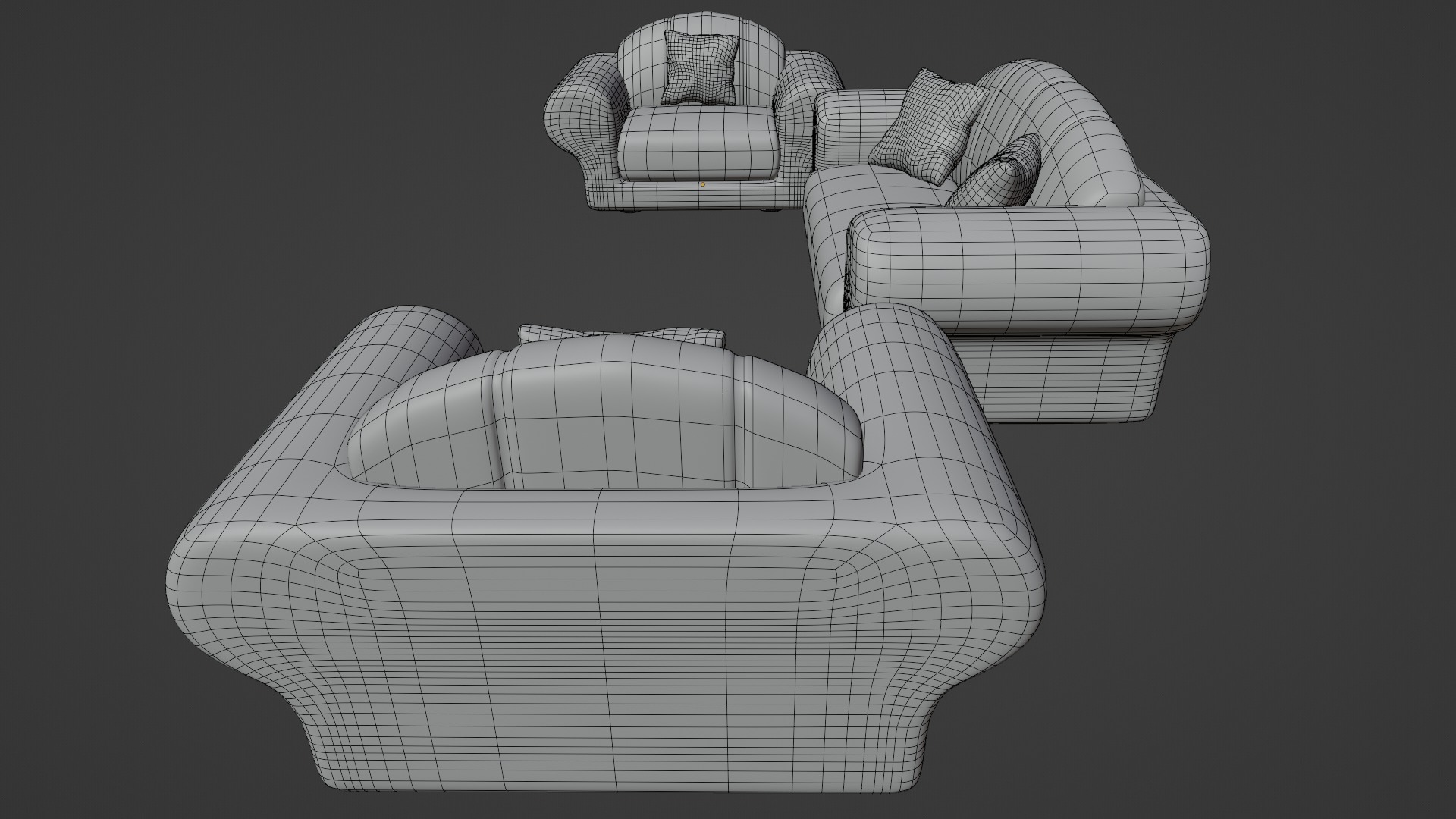 Sofa Set 3D model_12