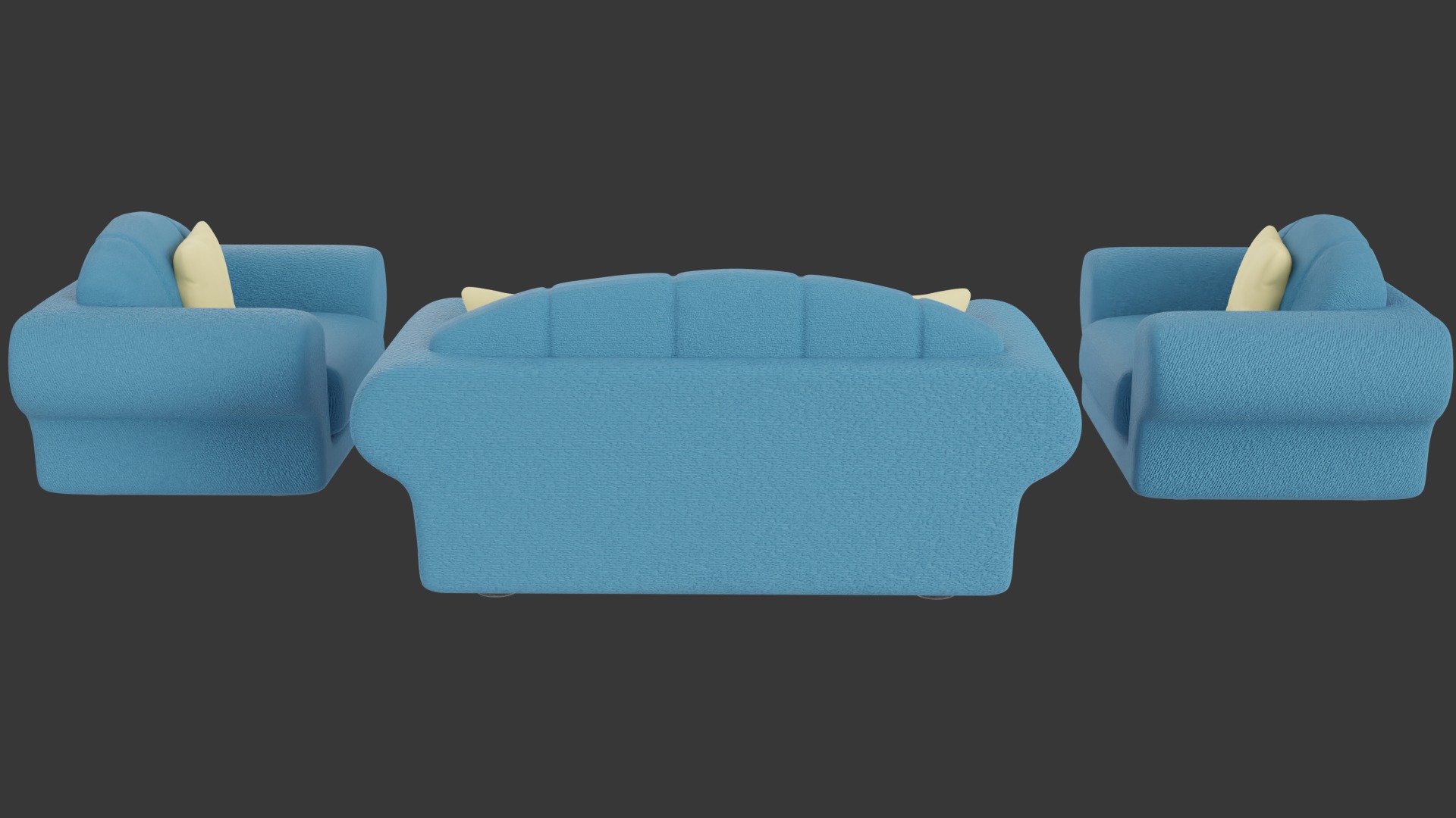 Sofa Set 3D model_5