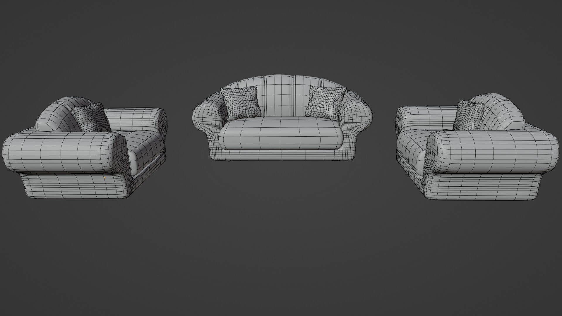 Sofa Set 3D model_10