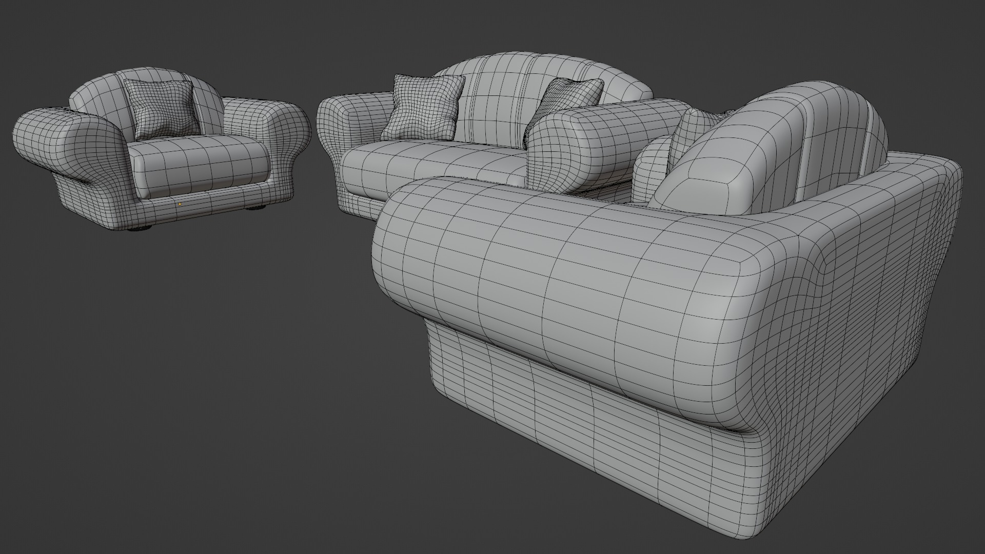 Sofa Set 3D model_11