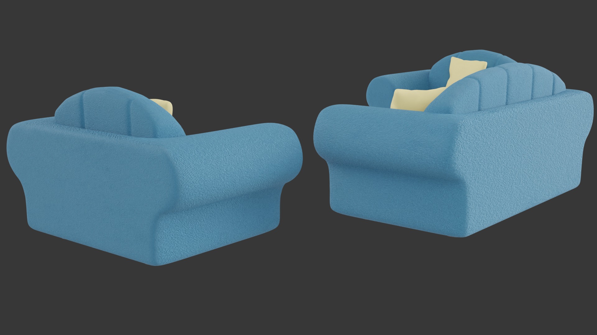 Sofa Set 3D model_4