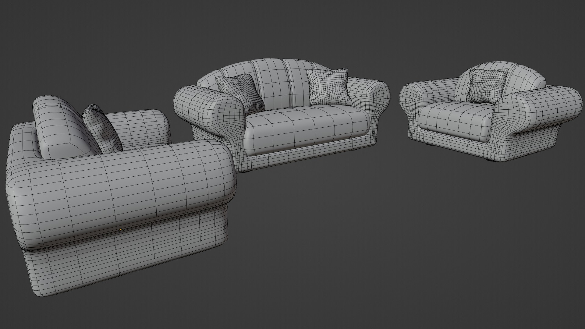 Sofa Set 3D model_9