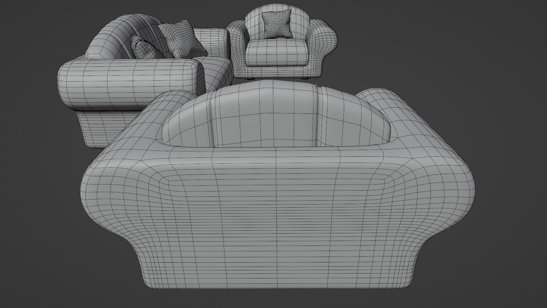 Sofa Set 3D model_16