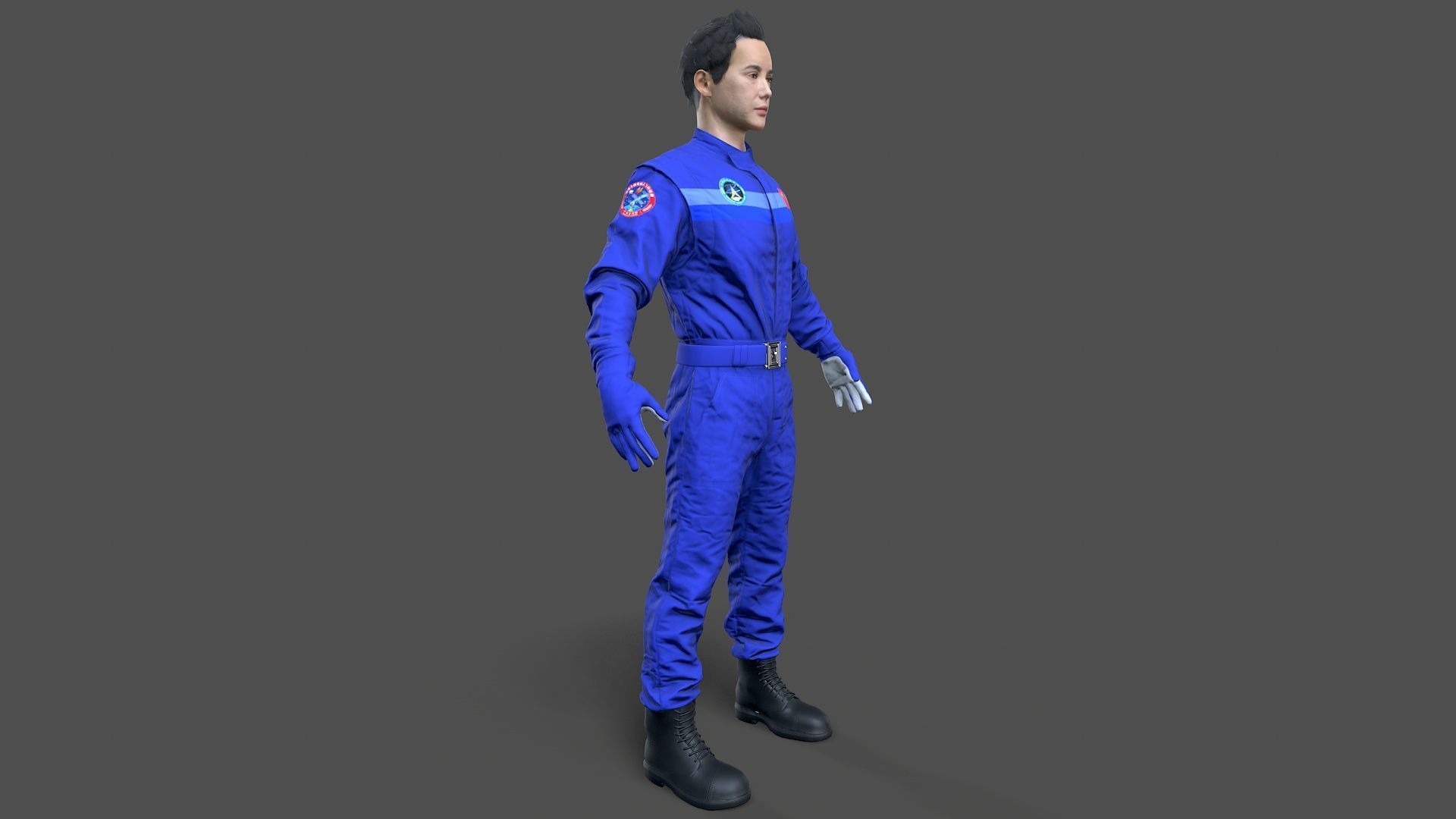 man Character Low-poly 3D model_2