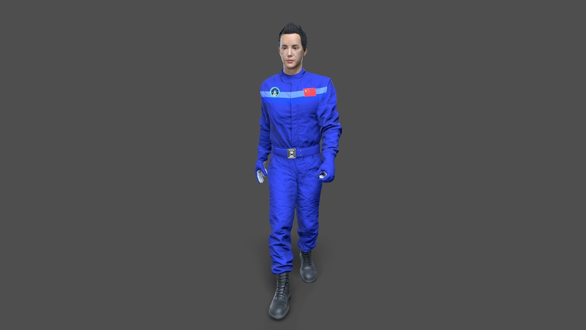 man Character Low-poly 3D model_5