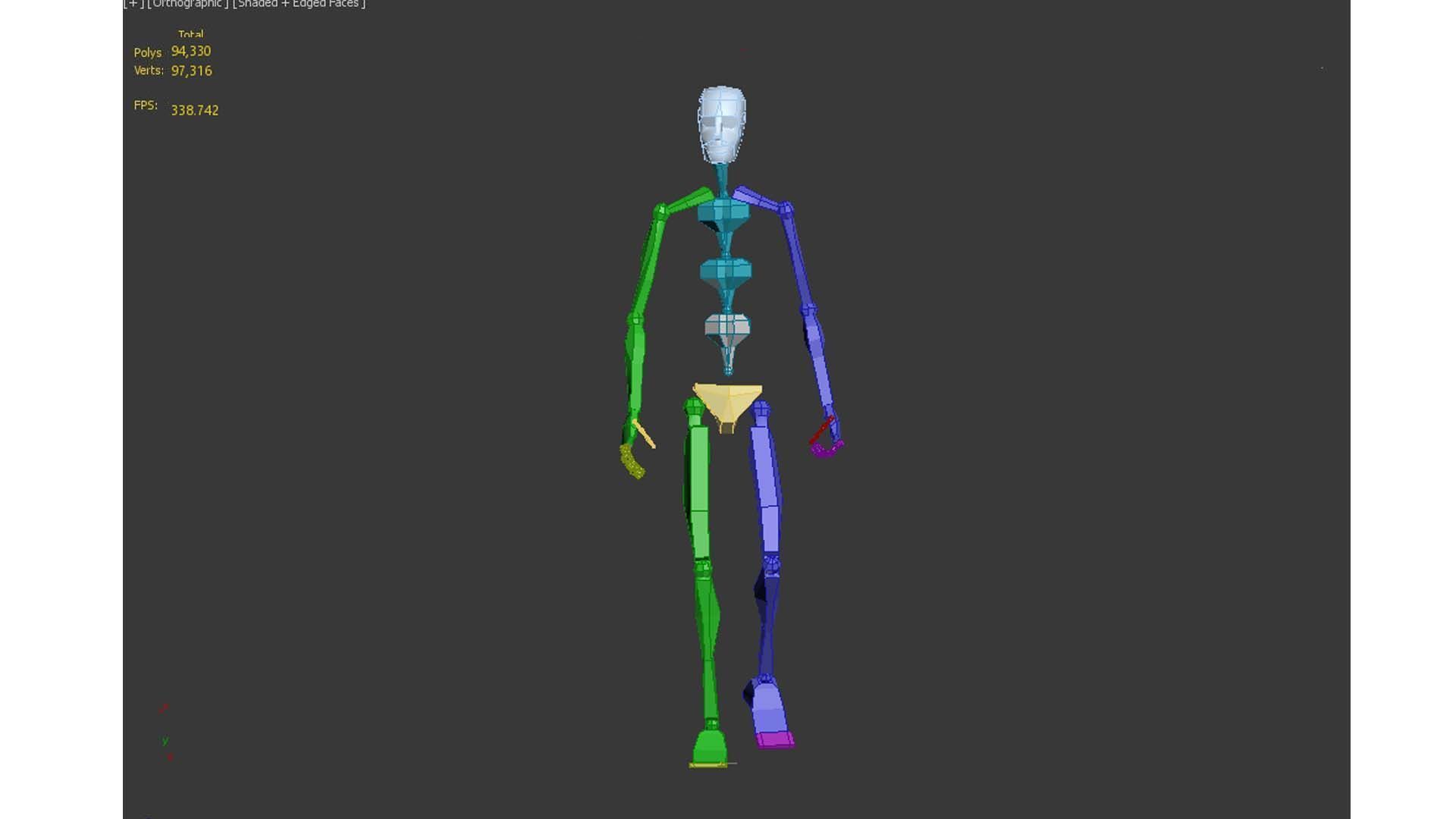 man Character Low-poly 3D model_12