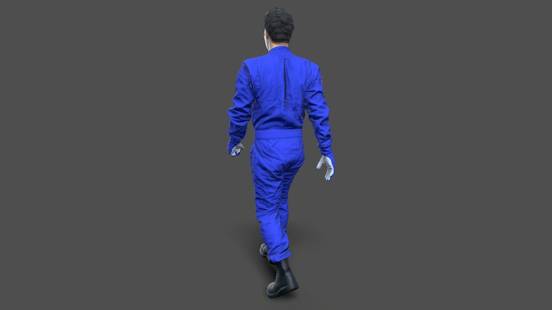 man Character Low-poly 3D model_8