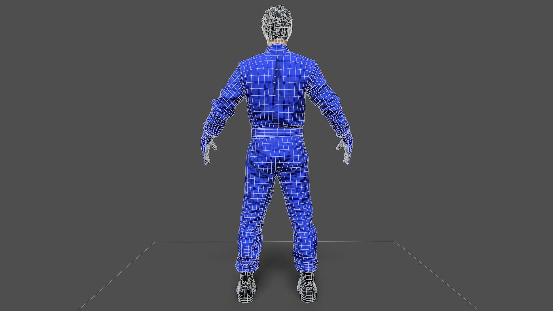 man Character Low-poly 3D model_9