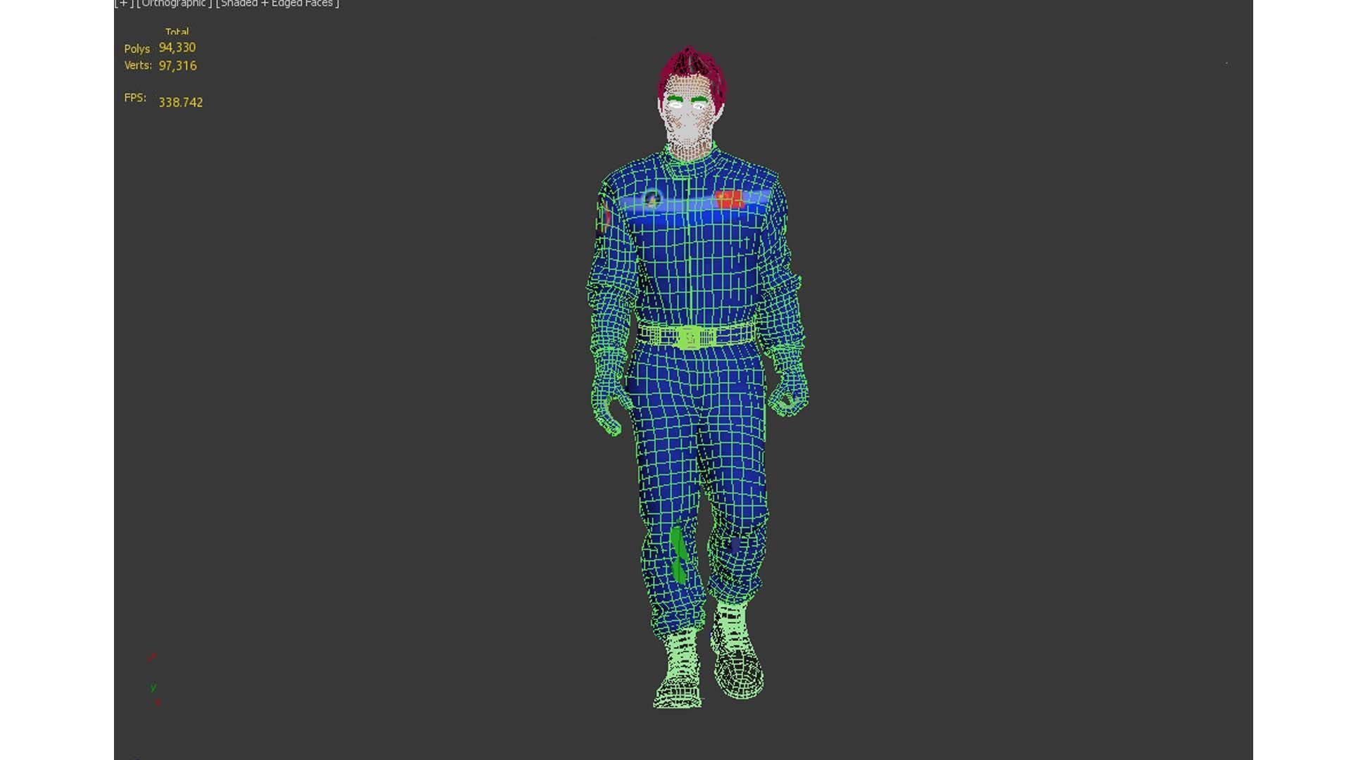 man Character Low-poly 3D model_13