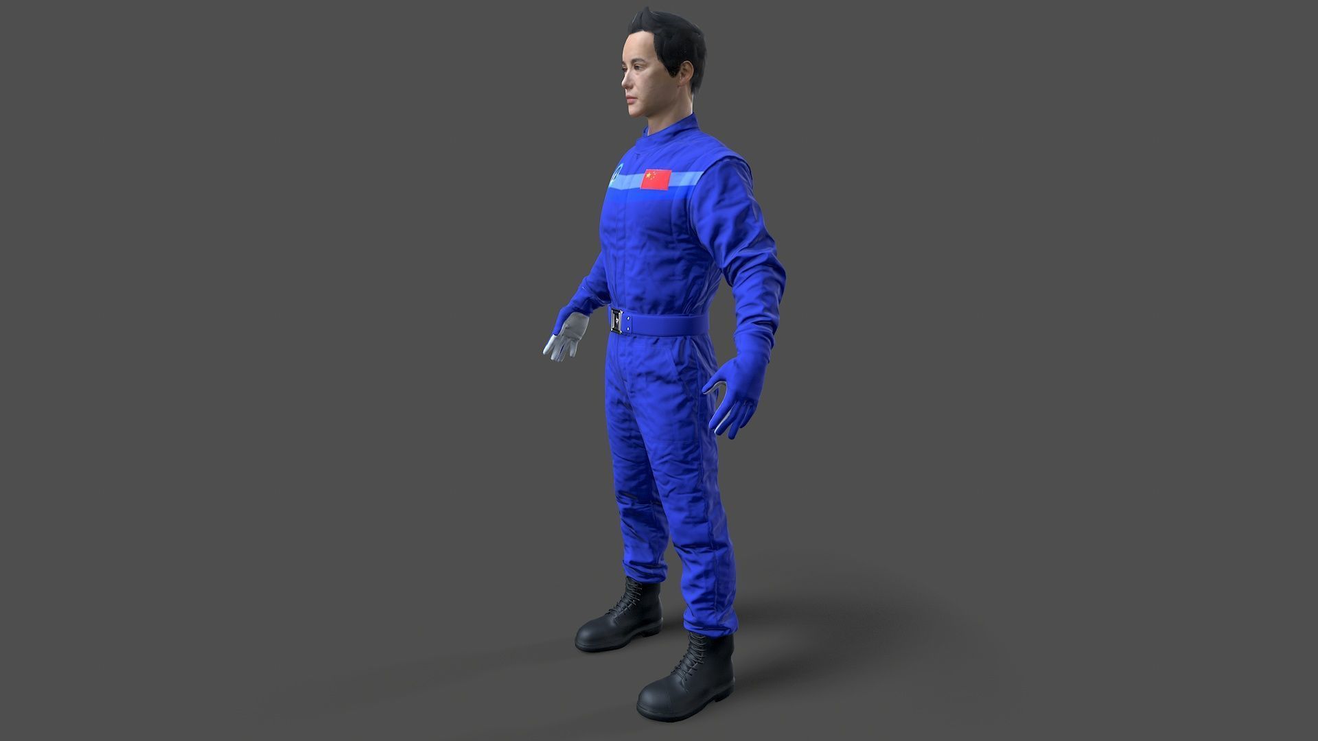 man Character Low-poly 3D model_1