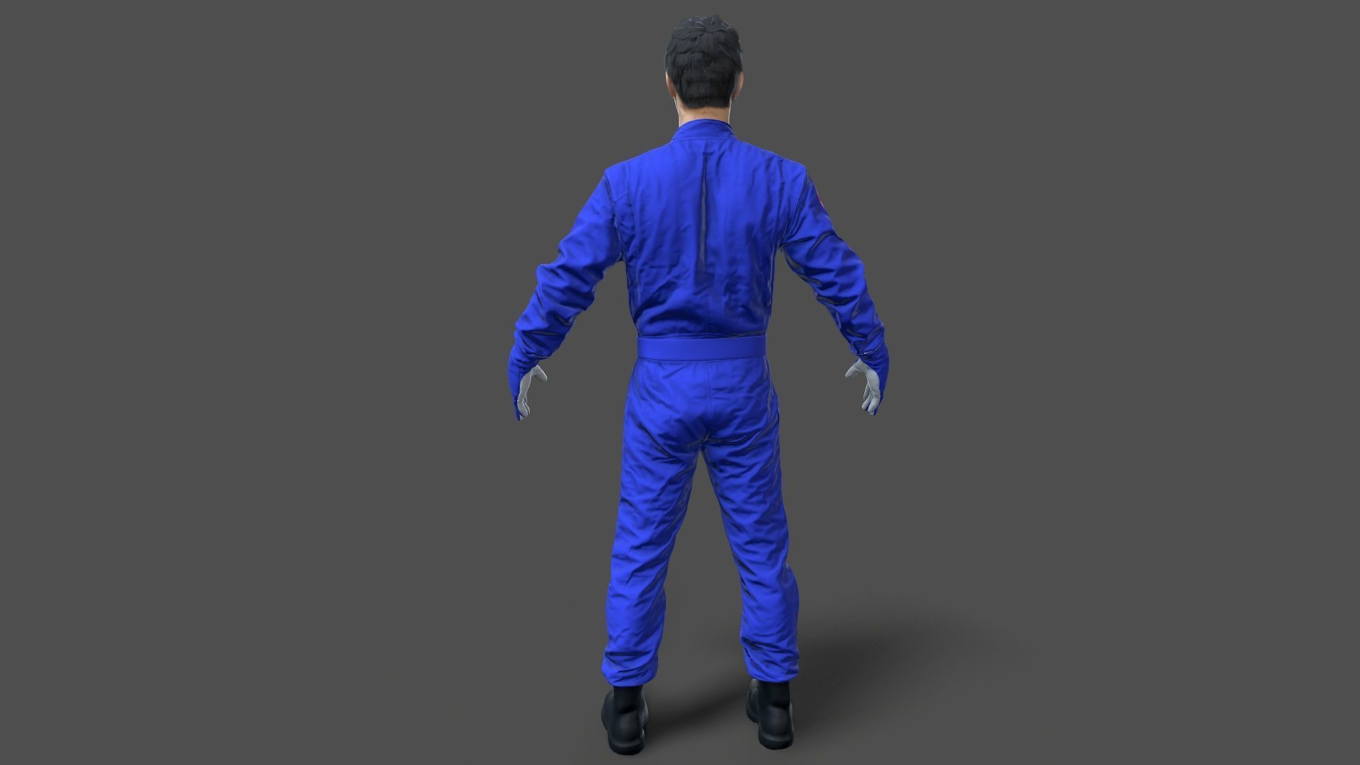 man Character Low-poly 3D model_3
