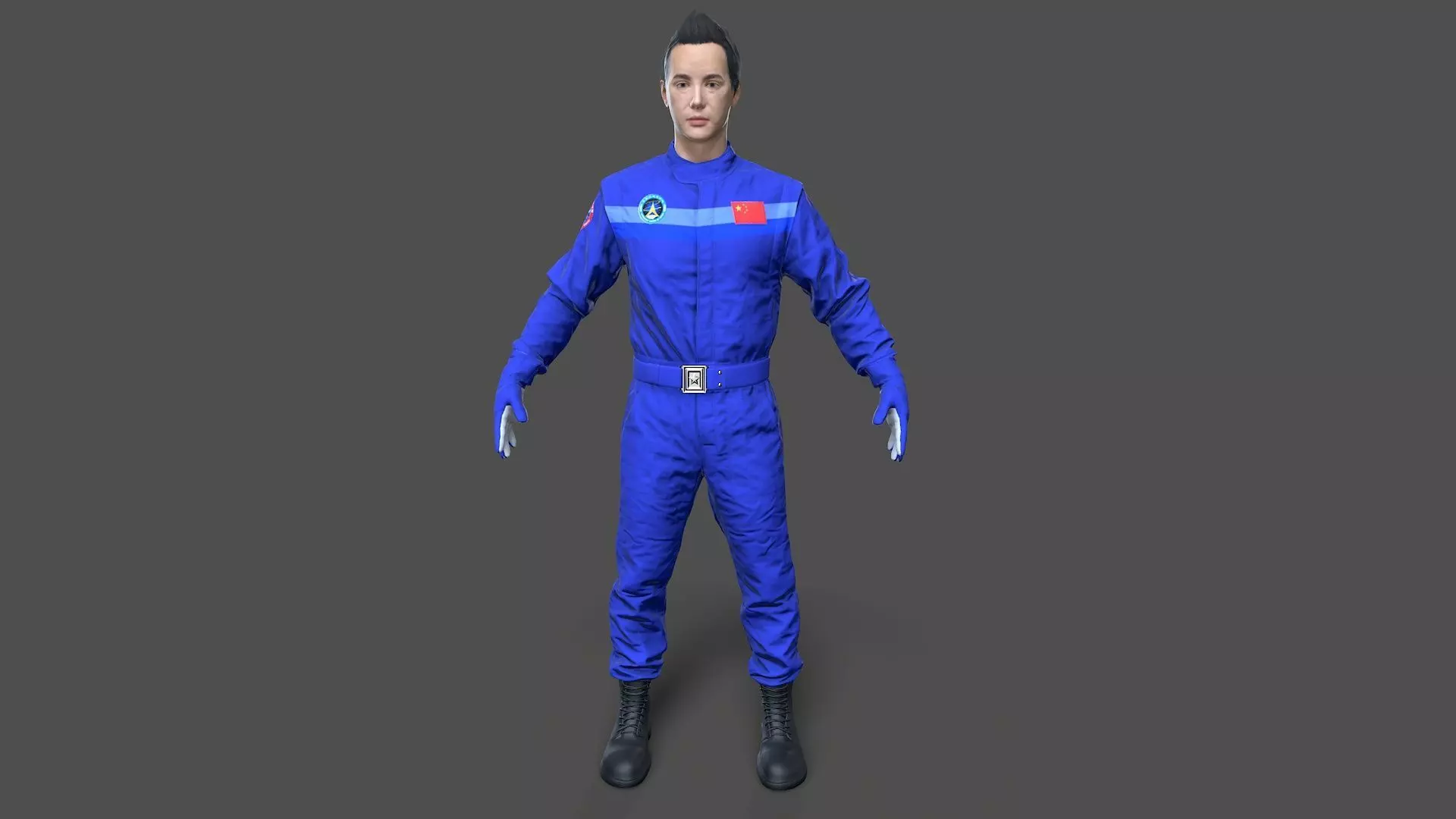 man Character Low-poly 3D model_0