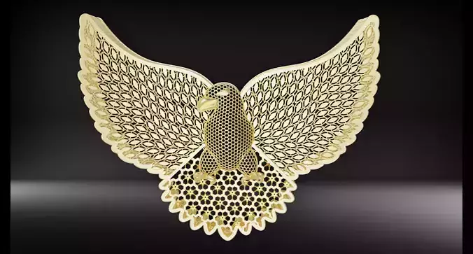 3d Eagle Gold Model