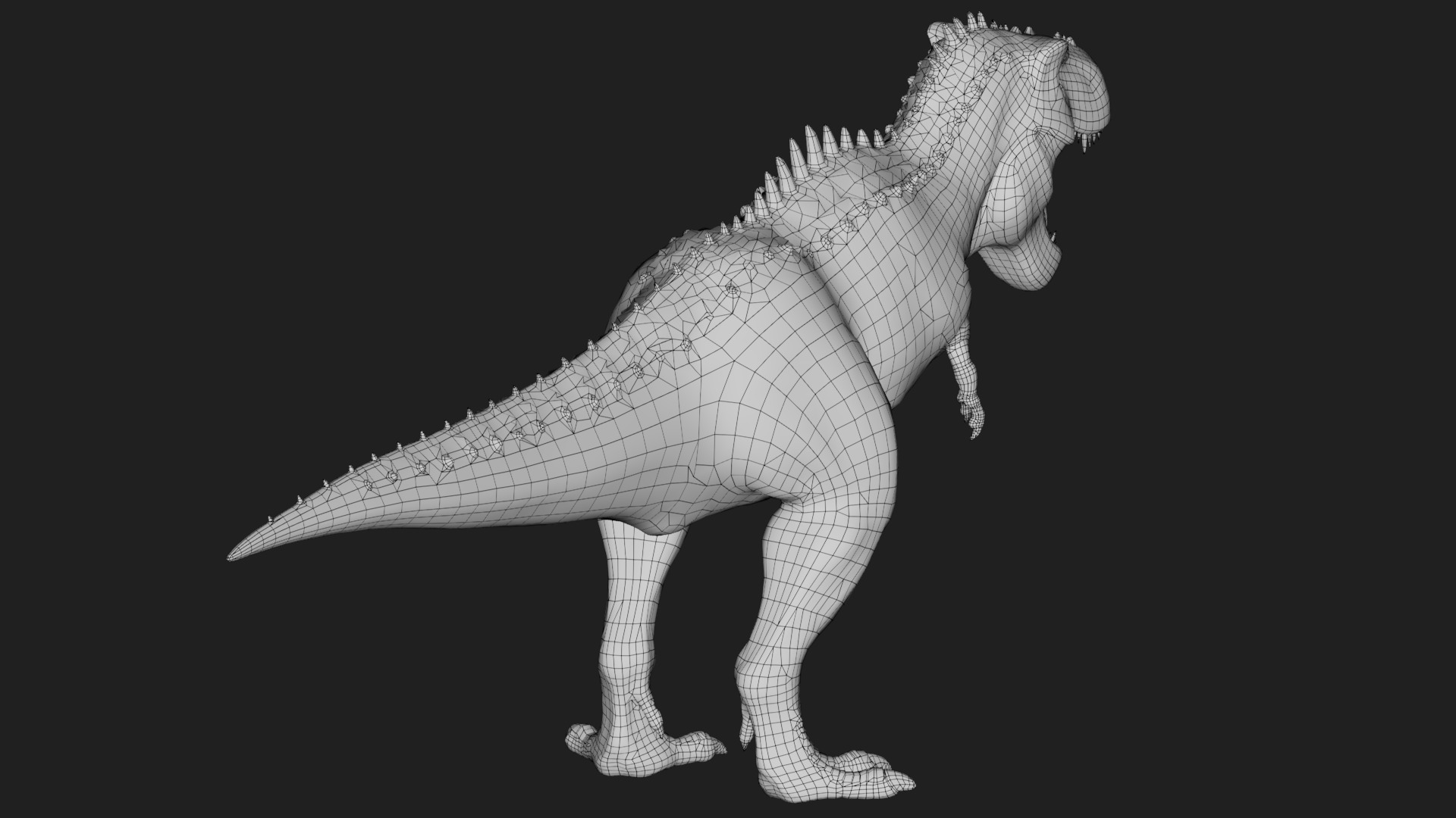 dinosaur Low-poly 3D model_3