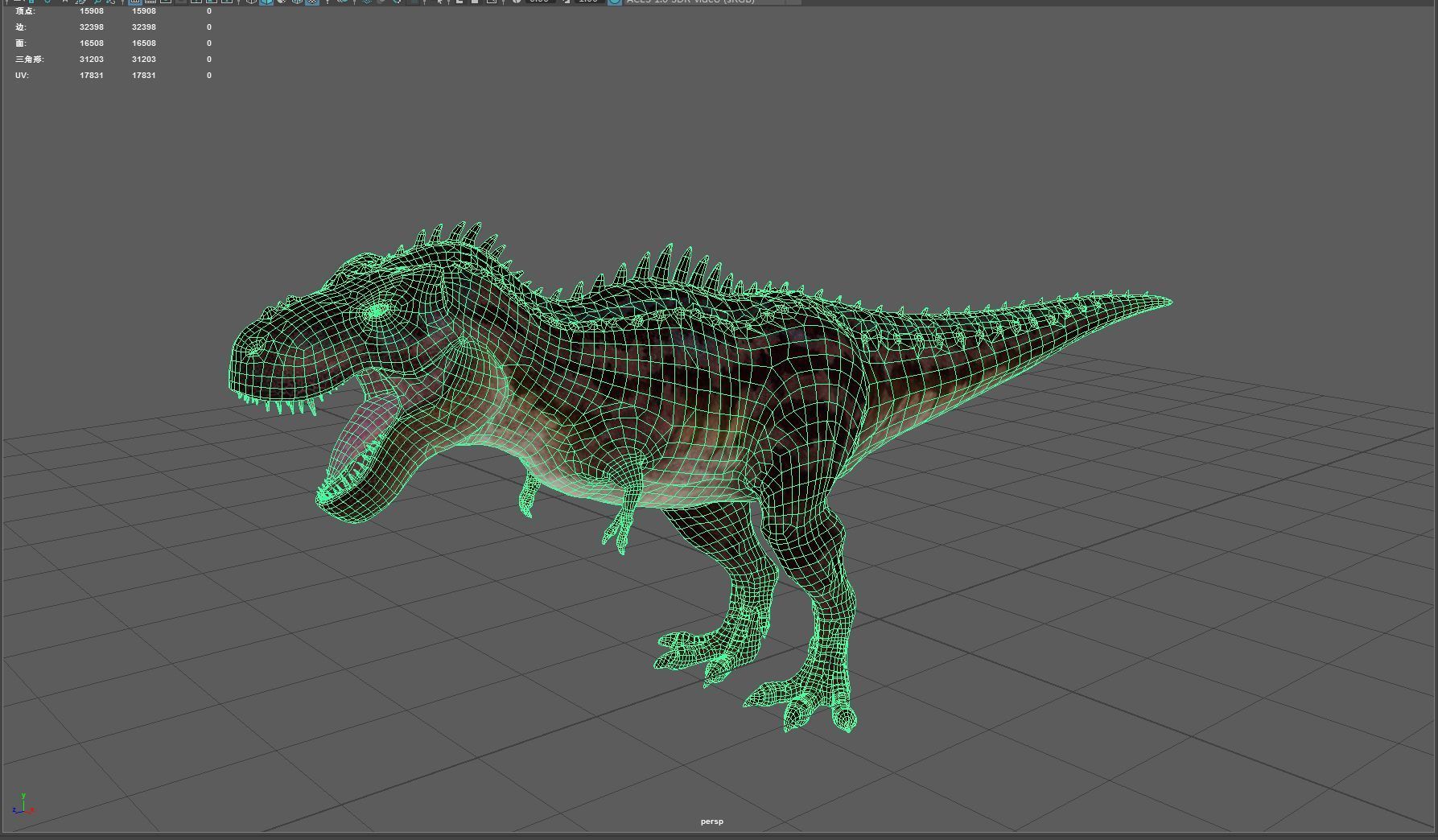 dinosaur Low-poly 3D model_4