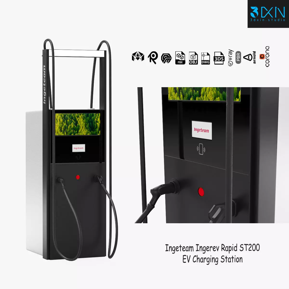 Ingeteam Ingerev Rapid ST200 EV Charging Station 3D model_0
