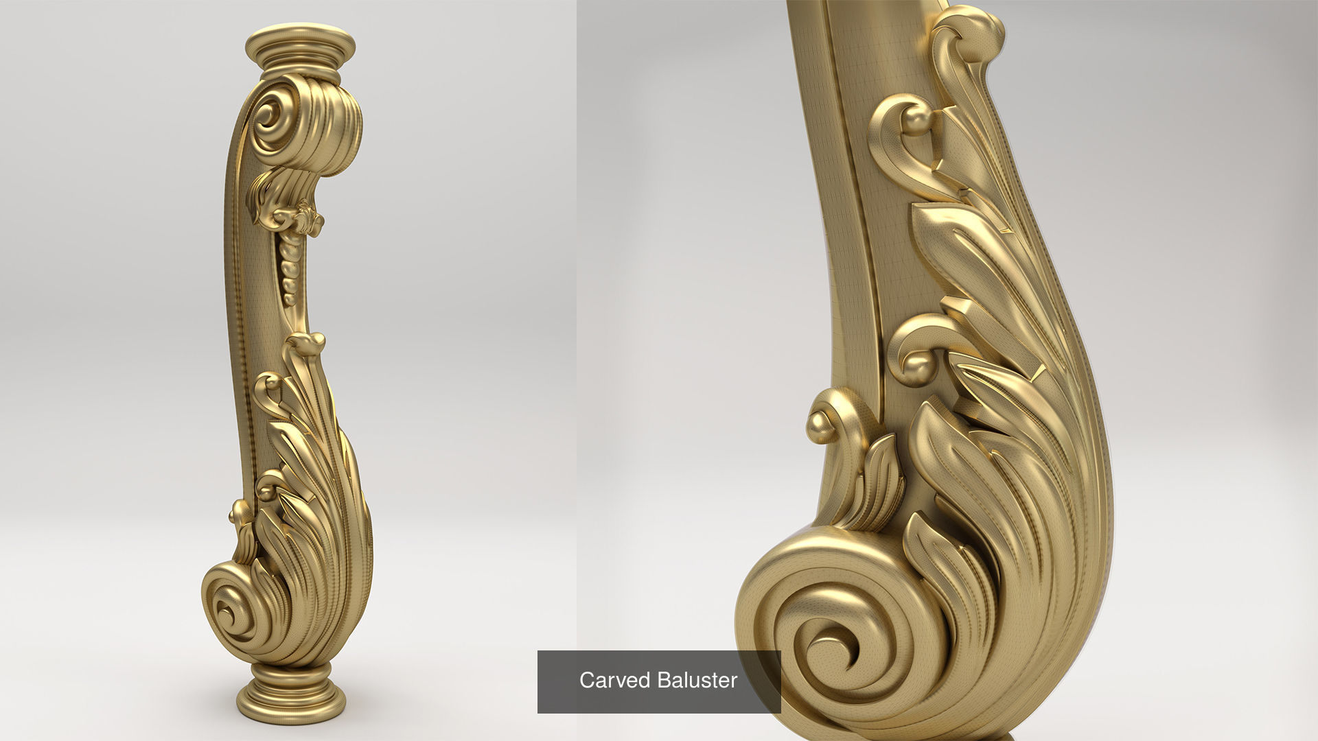 Carved Balusters 3D Model Collection_4
