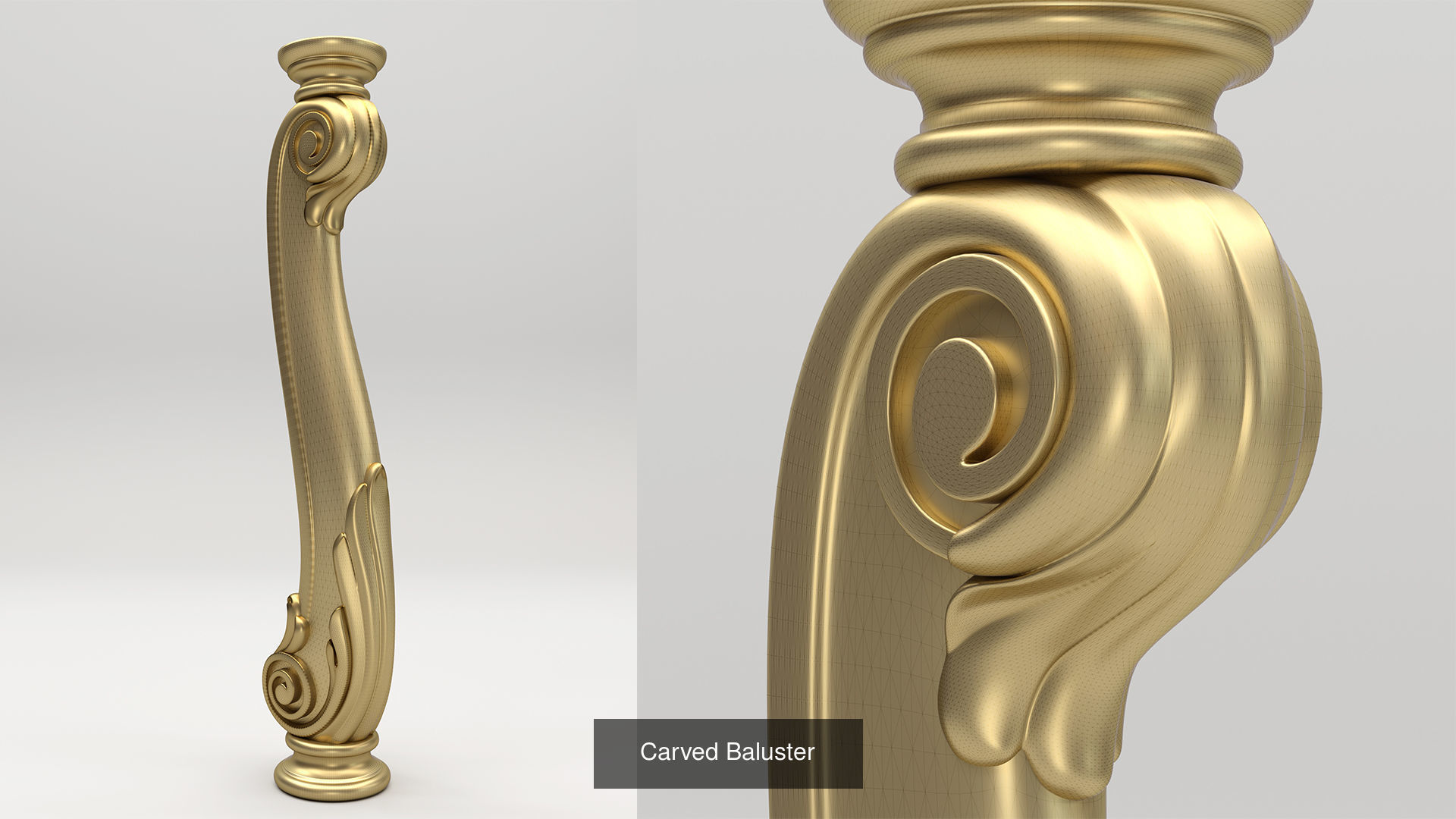 Carved Balusters 3D Model Collection_5